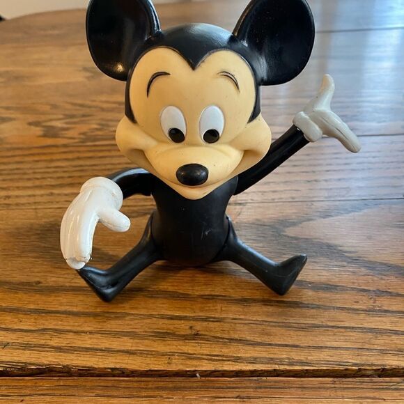 Vintage 7” Hard Plastic Mickey Mouse Posable Moveable‎ Figure Disney - Picture 3 of 11